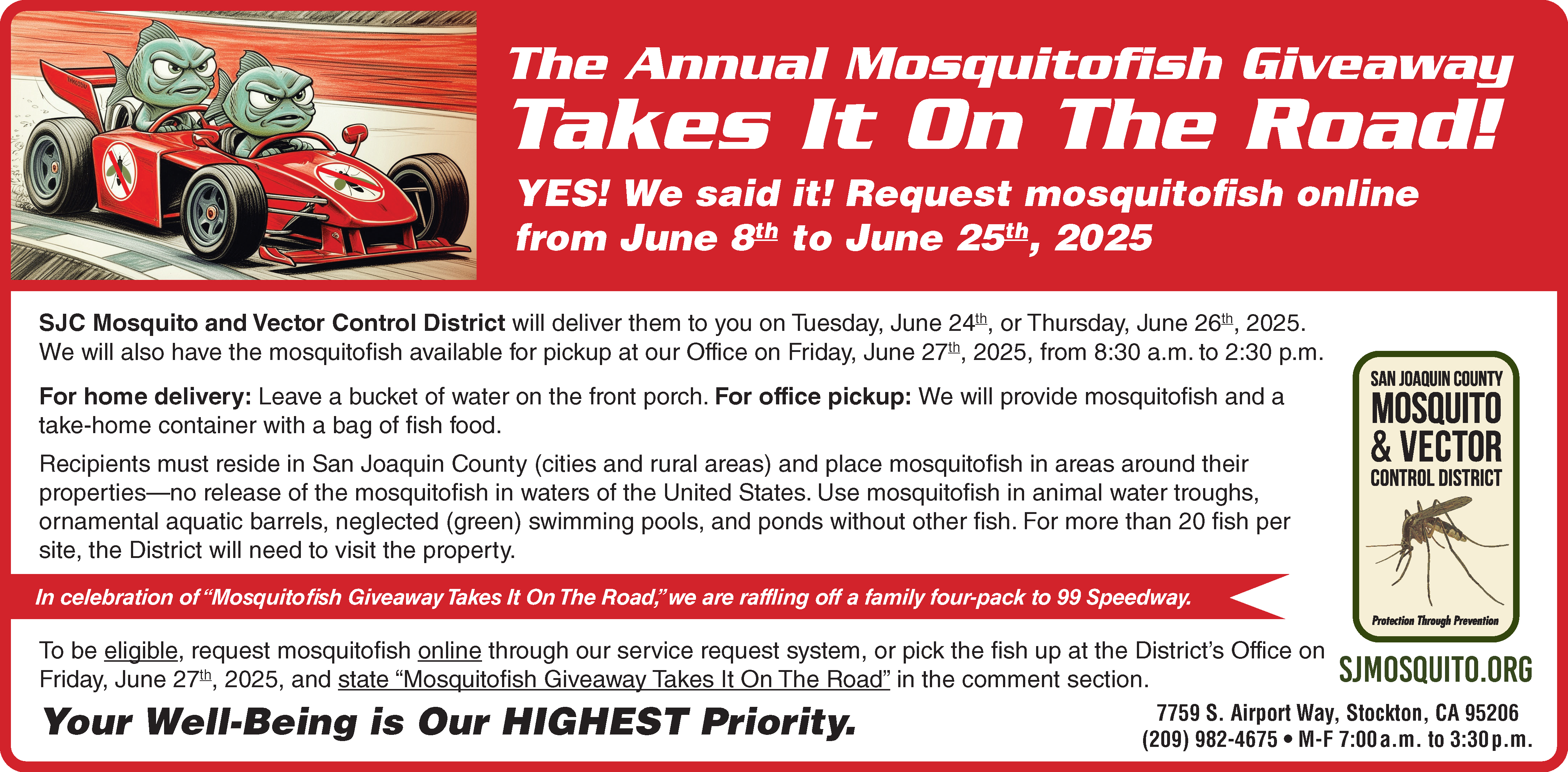 The Annual Mosquitofish Giveaway